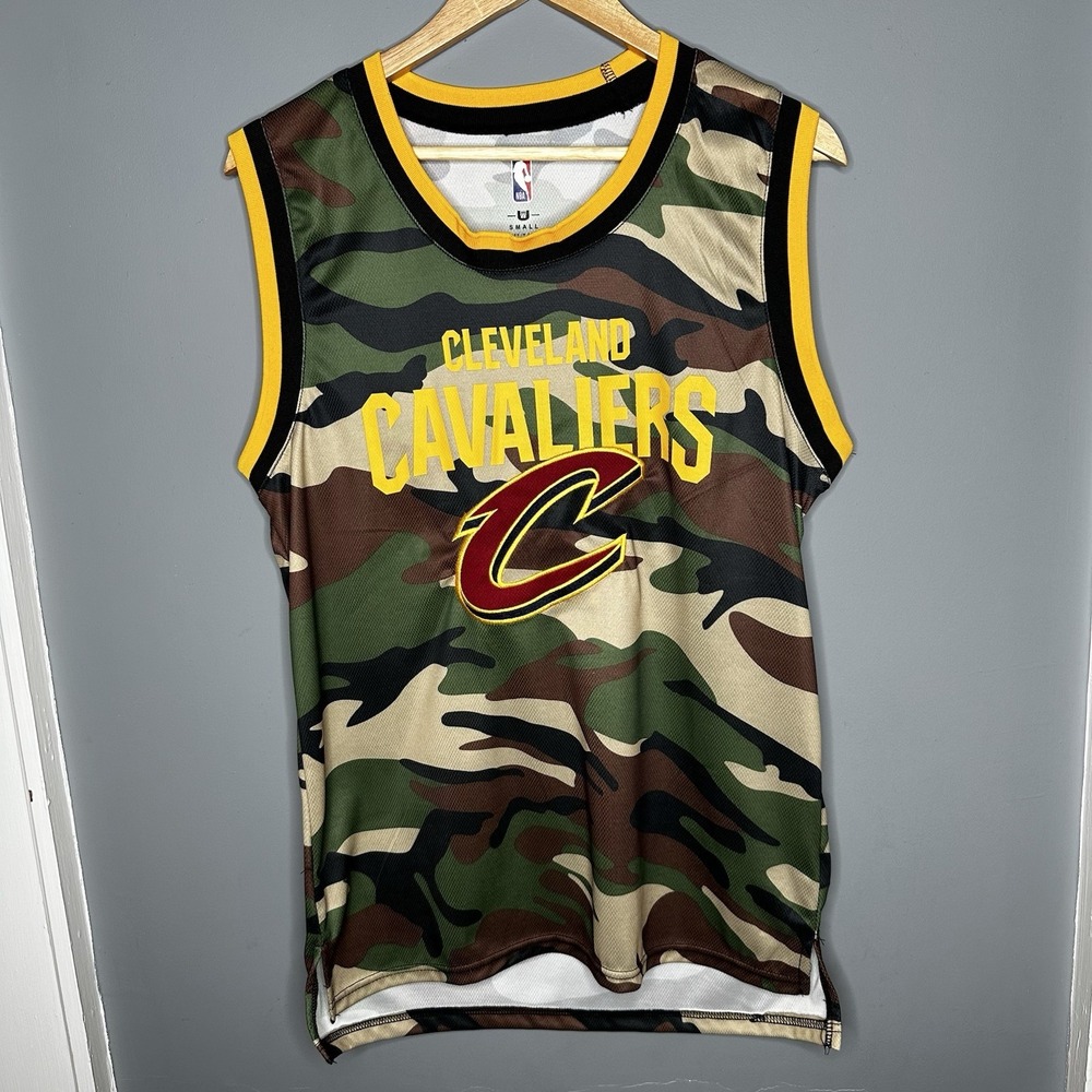 Cleveland‎ Cavaliers Mens NBA Basketball Jersey Camouflage Size Small